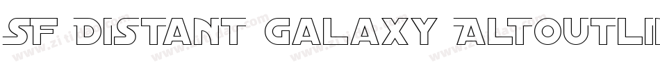 SF Distant Galaxy AltOutline Italic字体转换